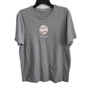 Life is Good mens vintage Gray short sleeve Crewneck T-shirt size M
